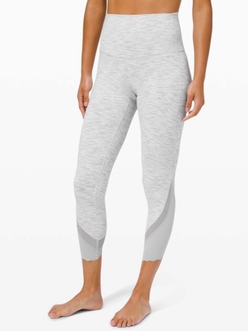 Lululemon Wunder Under Crop High-Rise *Roll Down Scallop Full-On Luxtreme 23"